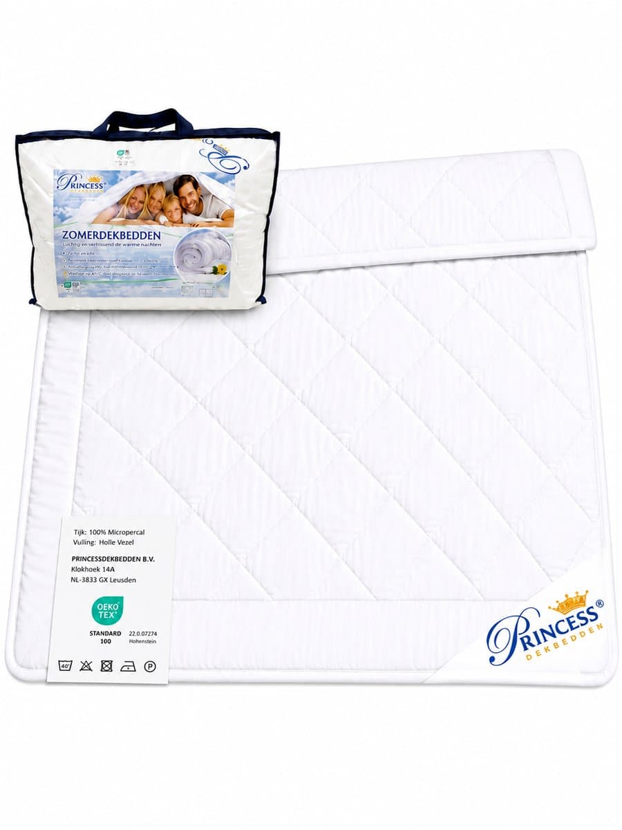 Princess Dekbedden UltraSOFT Peuterbed & Junior Zomerdekbed - 120 x 150 cm - Micropercal - Anti-allergisch - Wasbaar - Wit