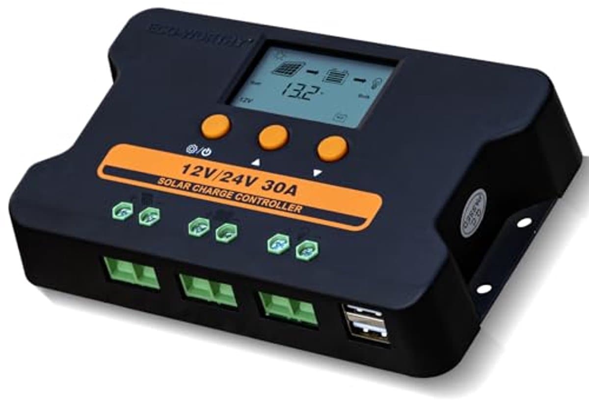 30A Zonne-Solar Charge Controller voor 12V/24V met LCD Display en USB-poort