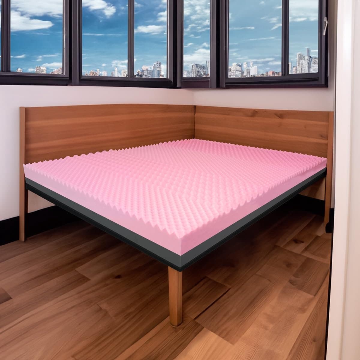 Traagschuim Topper - Matras Oplegger - Verbeter Slaapcomfort - Dubbelzijdige Stevigheid - 95x190x8cm