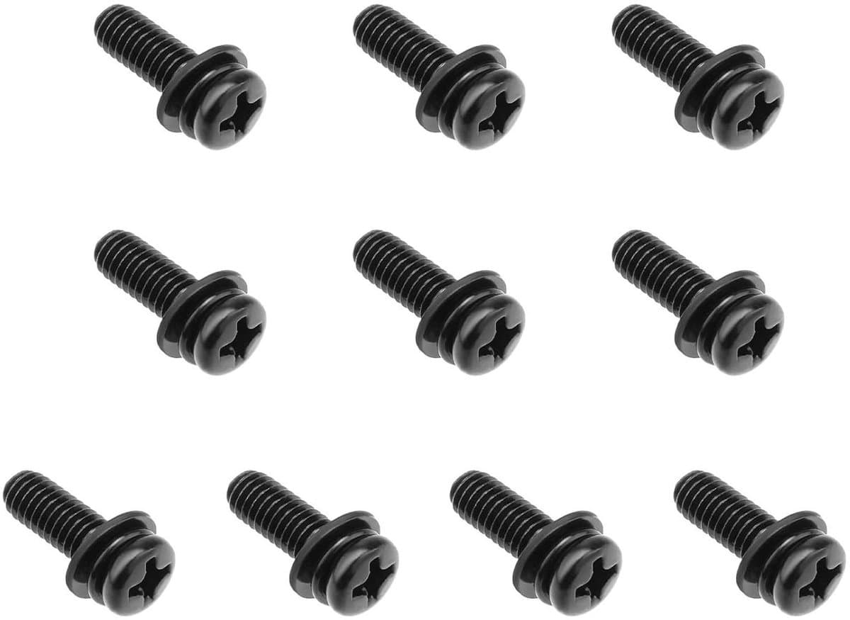 Bevestigingsschroeven Sets - Wandmontage Schroeven - TV Ophangen - Compleet Met Ringen - M4 12mm - Zwart