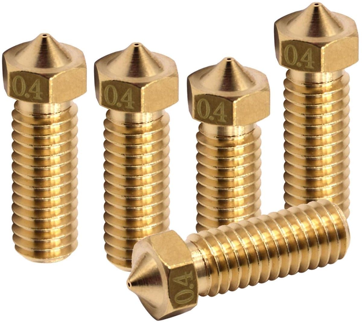 Store_9 - 3D Printer Nozzles - 5x 0.4mm Messing - Hoogwaardige kwaliteit - Voor diverse 3D printers - Precisie en duurzaamheid - Geschikt voor Side...