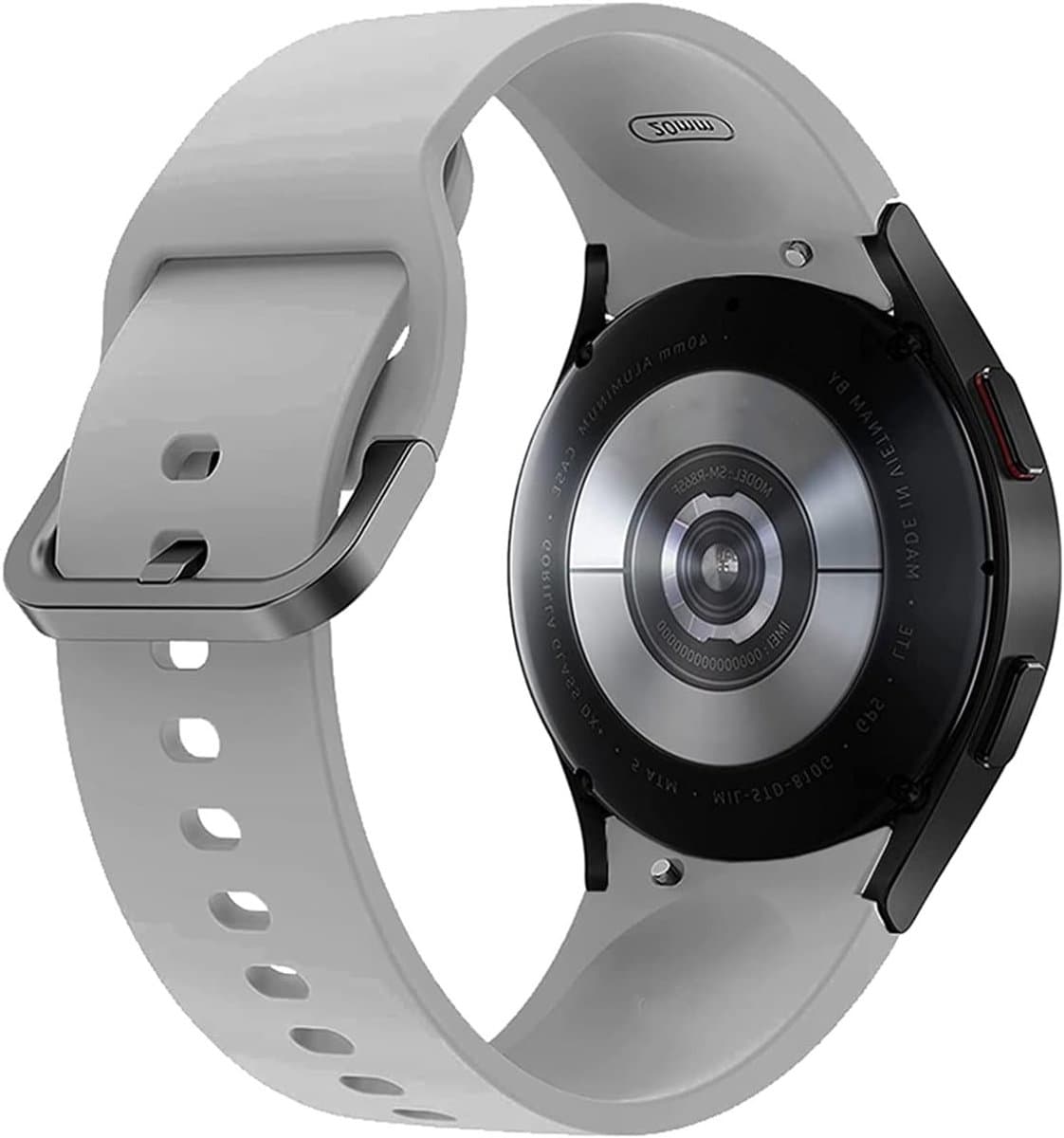 Zachte Siliconesportband van 20 mm voor Galaxy Watch4 en Galaxy Watch4 Classic - Comfortabele en Duurzame Horlogeband voor Sport en Dagelijks Gebruik