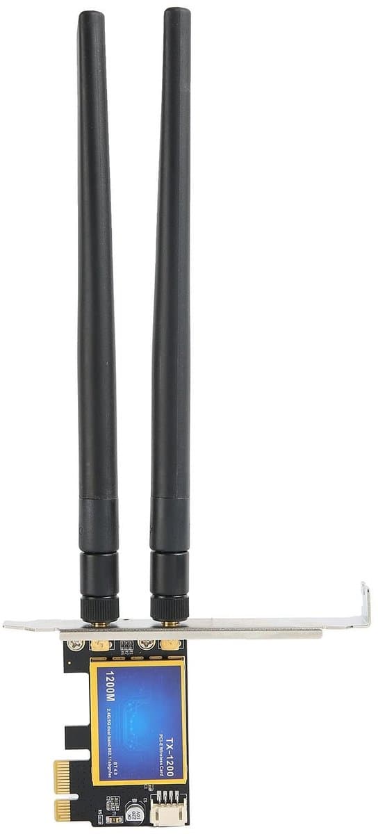 Allecto - Dual-band 1200 Mbps WiFi-kaart - Hoge snelheid - Desktop - Bluetooth 4.0 - Geschikt voor Windows 7 8 10 - Vikye