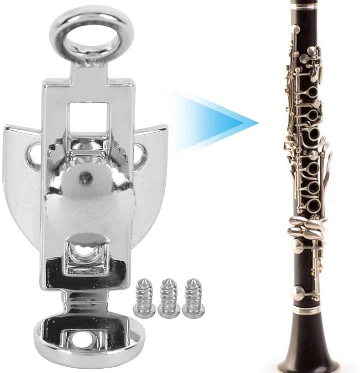 Dailygoods- Duimsteun Zilver - Verstelbaar - Duimbeschermer - Metaal - Ergonomisch - Beschermend Ontwerp - Duimsteun Klarinet
