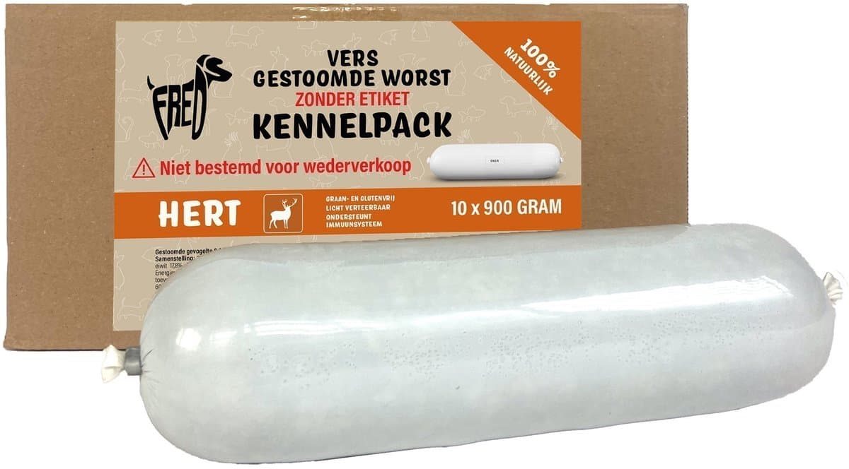 FRED Vleesworst Kennel Hert 10 x 900 g