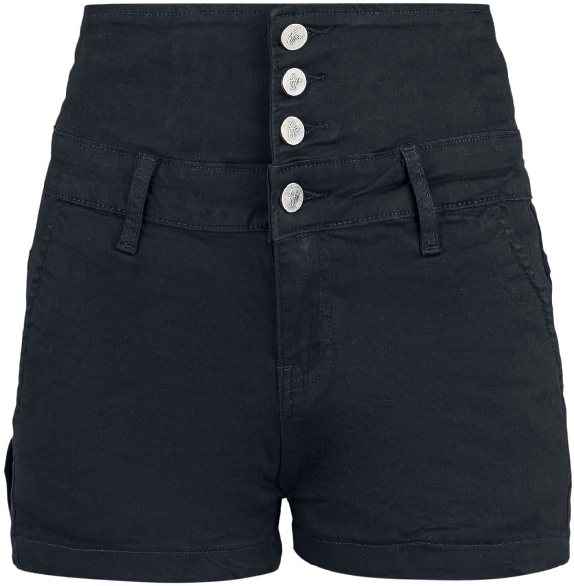 Forplay High Waist Denim Hot Pant Dames Hotpants - zwart - 34