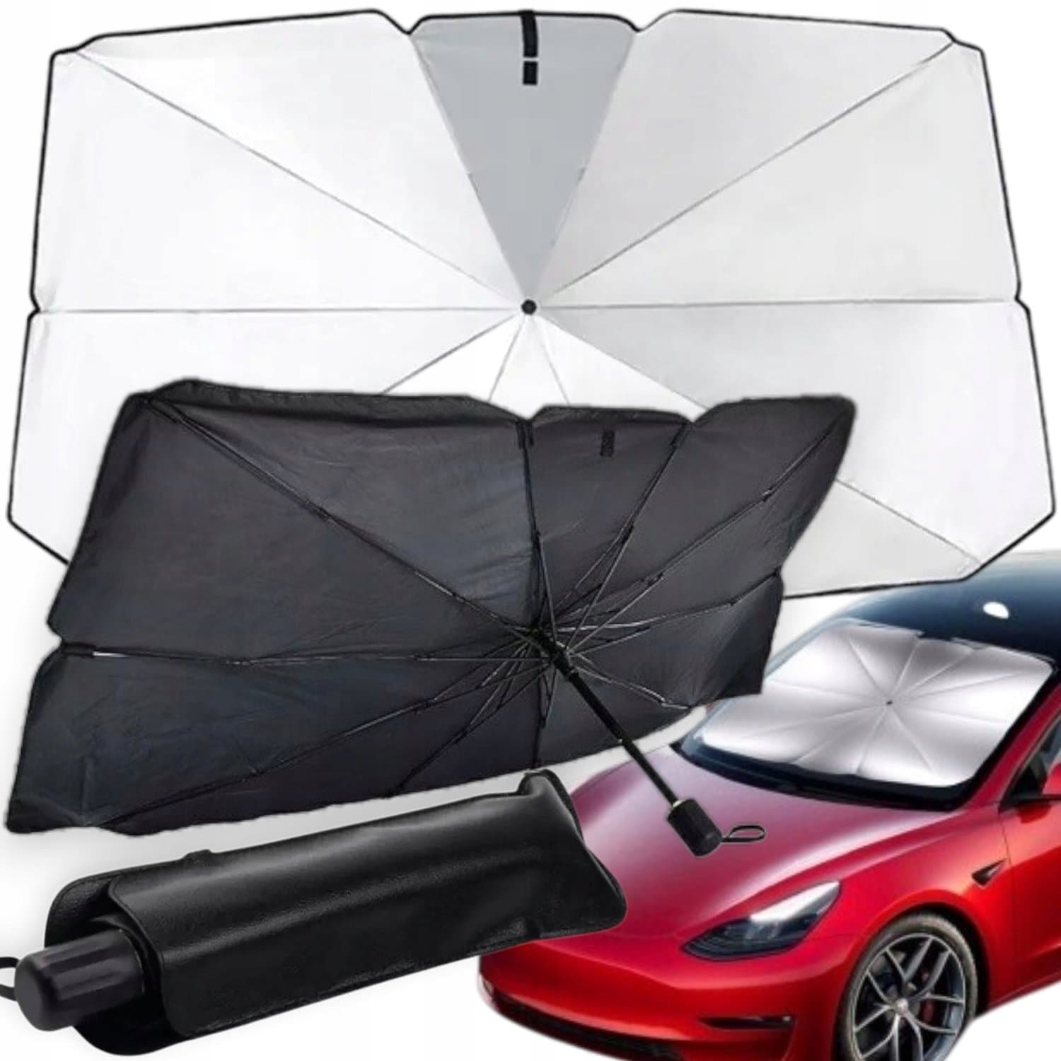 Zonnebrand parasol auto voorruit - UV bescherming & inklapbaar