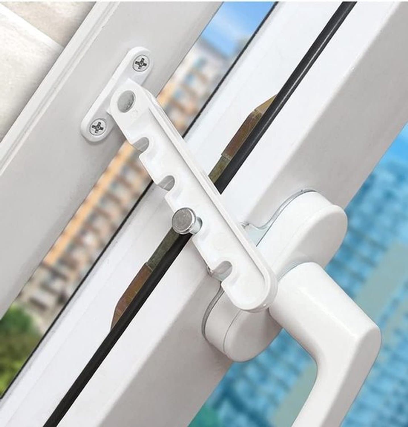 Raam Beveiliging - Venster Slot - Kind Veiligheid - Verstelbare Opening - 0-100mm - Wit