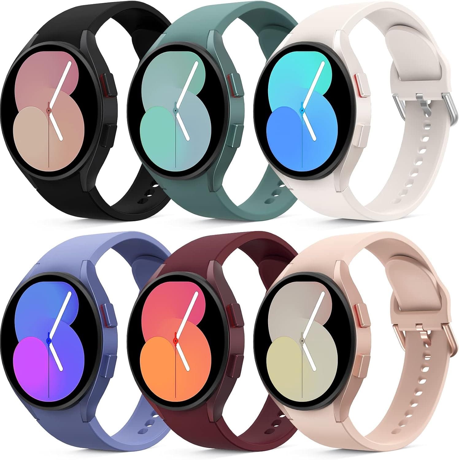 Vervangband voor Samsung Galaxy Watch 5/4 - Zacht siliconen - Verstelbaar - Sportieve look - ShopVlot