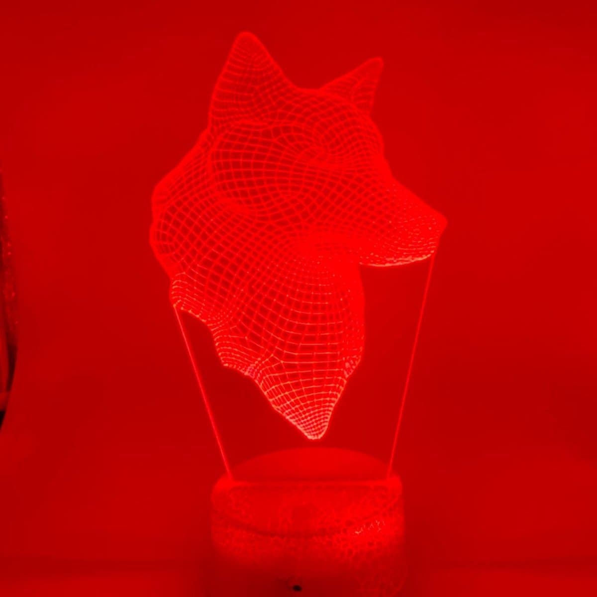3D LED LAMP - WOLF