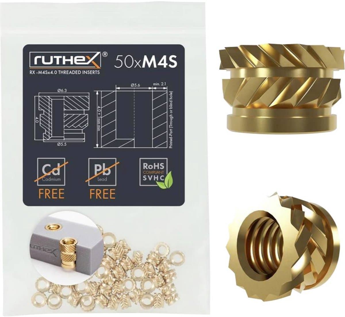 ruthex Schroefdraadinzet RX-M4Sx4.0 GE-M4Sx04-1