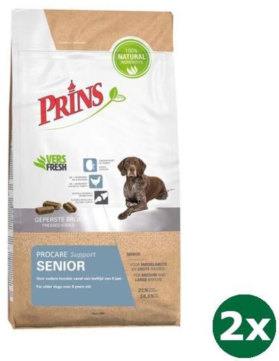 2x12 kg Prins procare senior hondenvoer