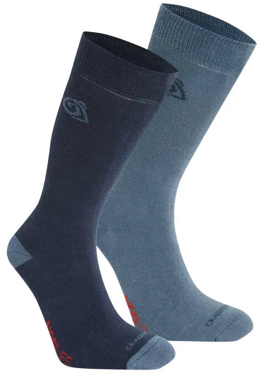 Craghoppers Nosilife Twin Pack Half Lange Sokken Blauw EU 39-42