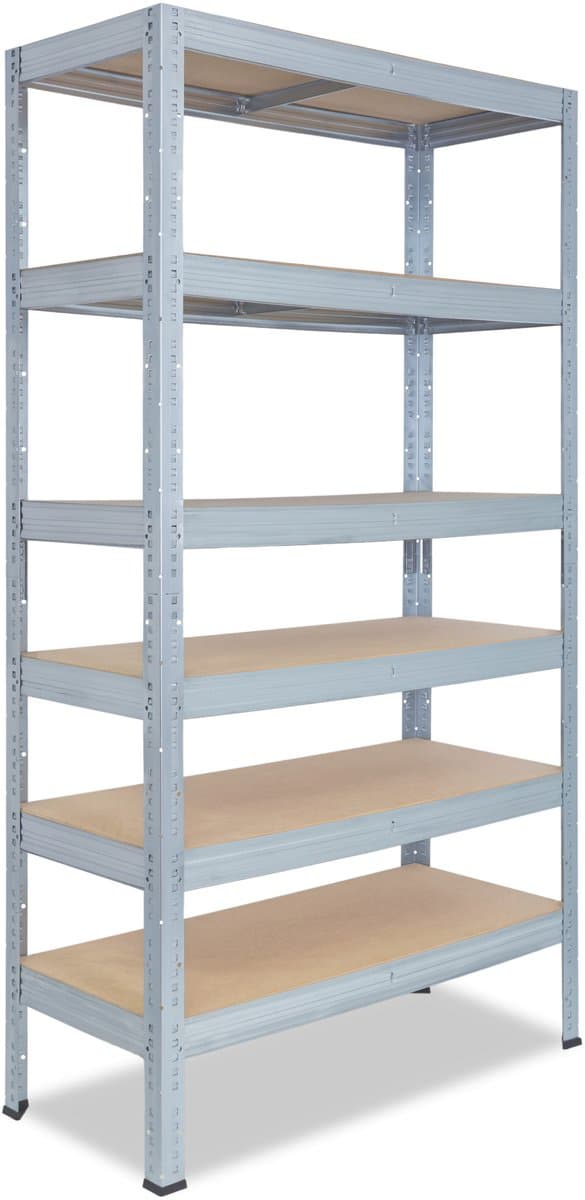 Shelfplaza PRO metalen stellingkast - 200x50x45 cm - verzinkt - 6 planken