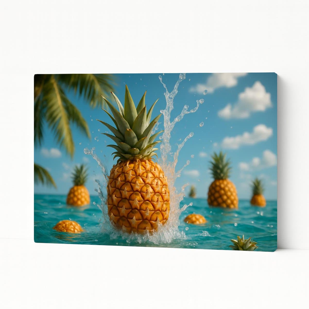 Ananas plons – woondecoratie – kunstwerk – Canvas schilderij – 45x30 cm