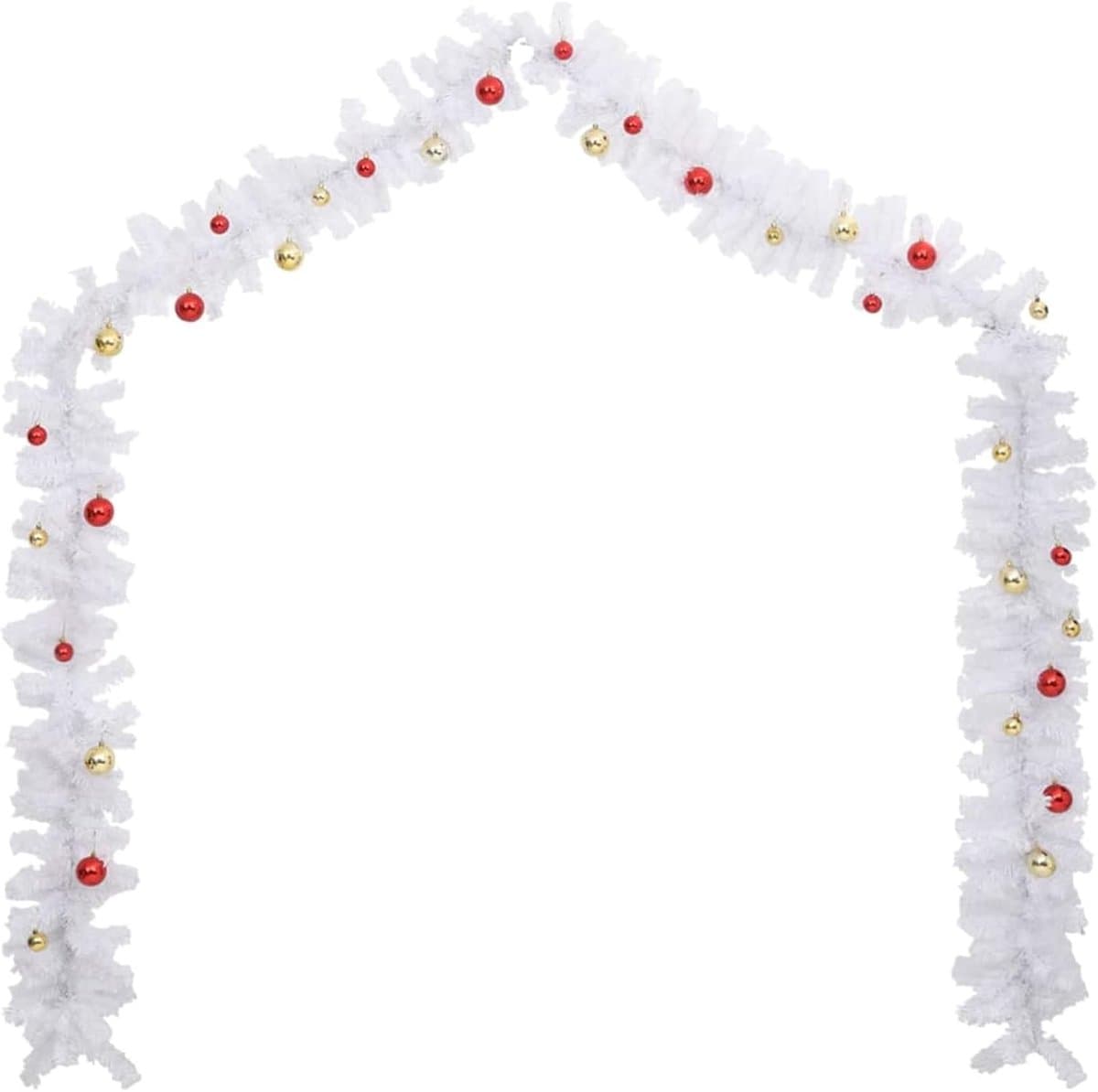 Kerstslinger met ballen - Kerstversiering decoratie - Feestelijke sfeer creëren - Weerbestendig binnen en buiten - 5 meter lang