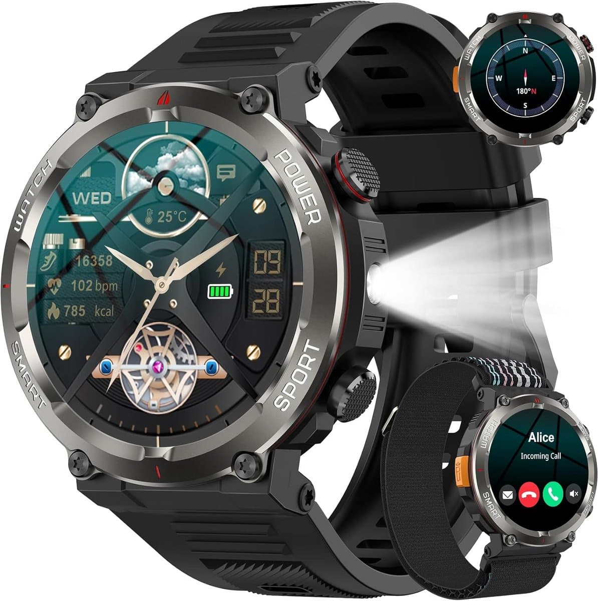 Smartwatch met Hartslagmeter en Stappenteller - Perfect voor Sport en Dagelijks Gebruik