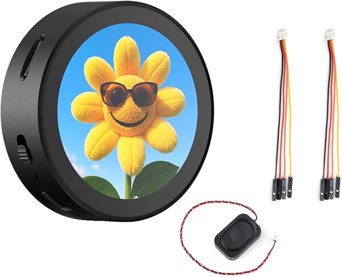 Ontwikkelbord LCD - Touchscreen Module - AI Spraakbesturing - Geïntegreerde Luidspreker - 185 Inch Rond - Zwart