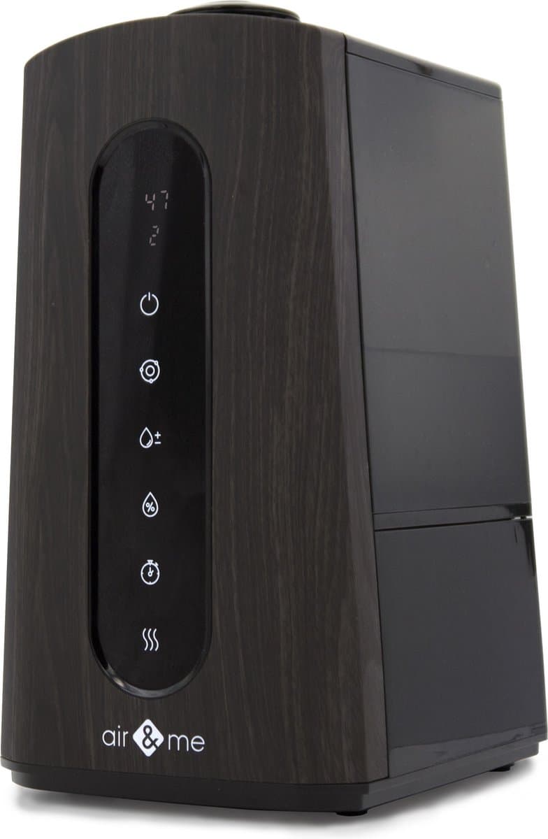 AIR AND ME Clarence - Ultrasoon bevochtiger 40m² + 350ml/u - hout/zwart