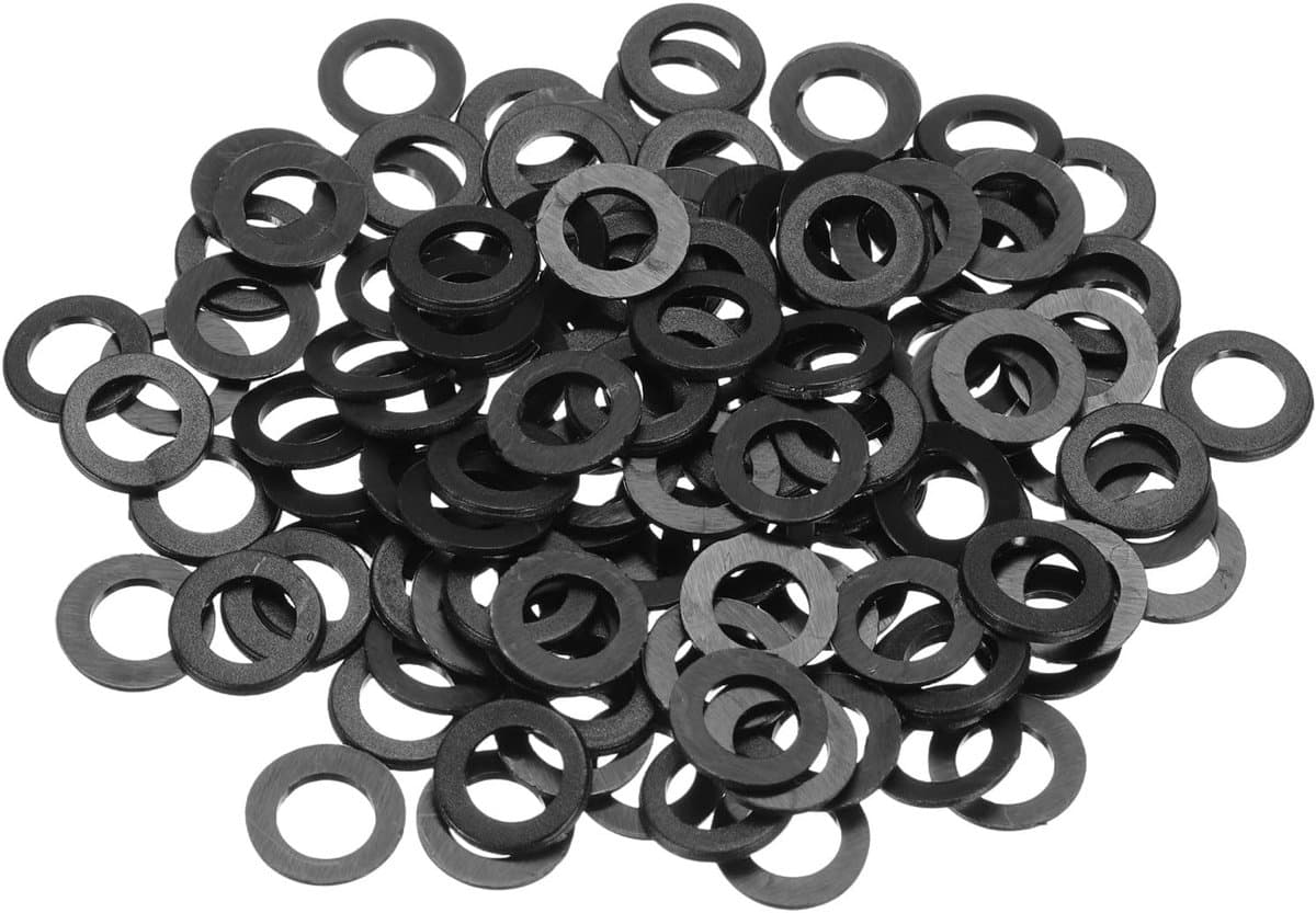 Elzusha - Platte Nylon Sluitringen M6 - 125 Stuks - Afdichting voor Schroeven en Flenzen
