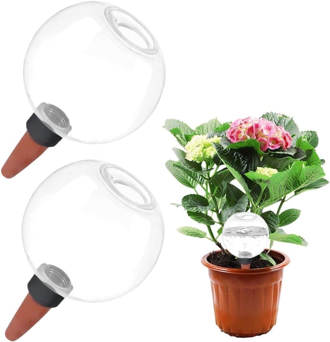 2 Stuks Zelfwatergevende Bollen, 500ml Capaciteit, Automatische Plant Bewatering, Transparante Waterballen voor Kamerplanten, Balkon en Tuinplanten