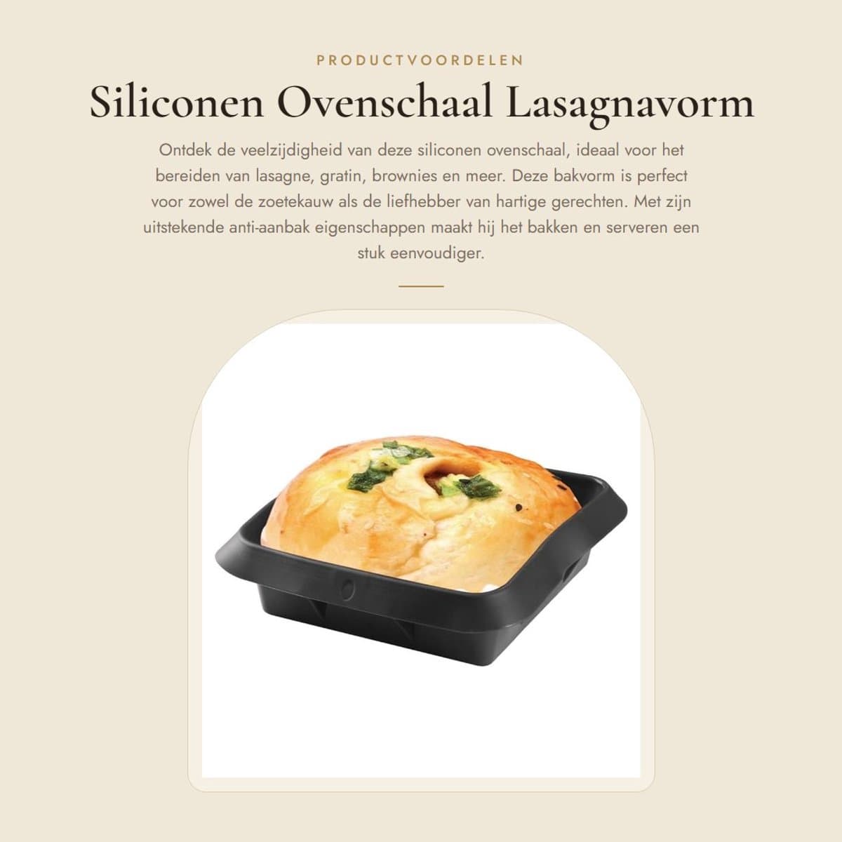 Dailygoods- Ovenschaal Siliconen - Multifunctioneel - Lasagnavorm - Bakvorm - Antiaanbak - Vaatwasserbestendig - Eenvoudige reiniging