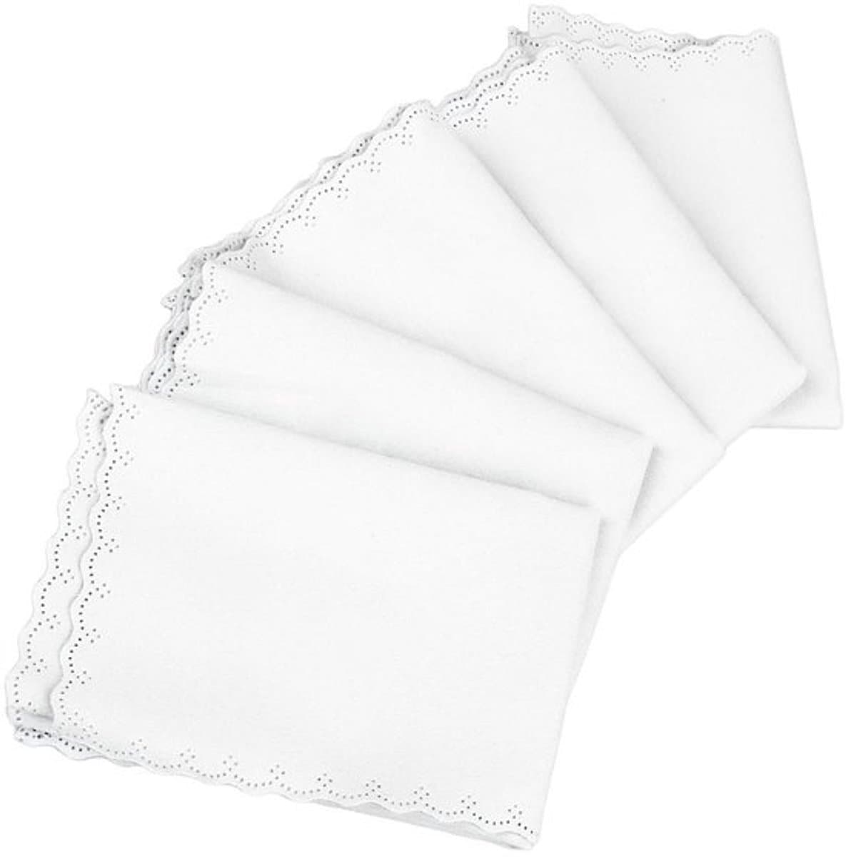 Instrumenten Schoonmakende Doeken, 5PCS Katoenen Viool Schoonmakende Doeken Herbruikbare Fluit Schoonmakende Doeken, Universele Gitaar Schoonmakende Doeken voor Piano Bas (WHITE)