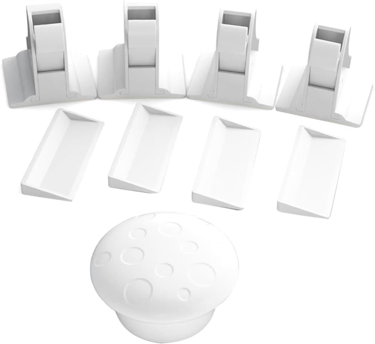 Magnetische Kastsloten - Kinderbeveiliging Lades - Huis Beveiligen - Onzichtbaar Bevestigd - 4 x 4 x 3.8 cm - Wit