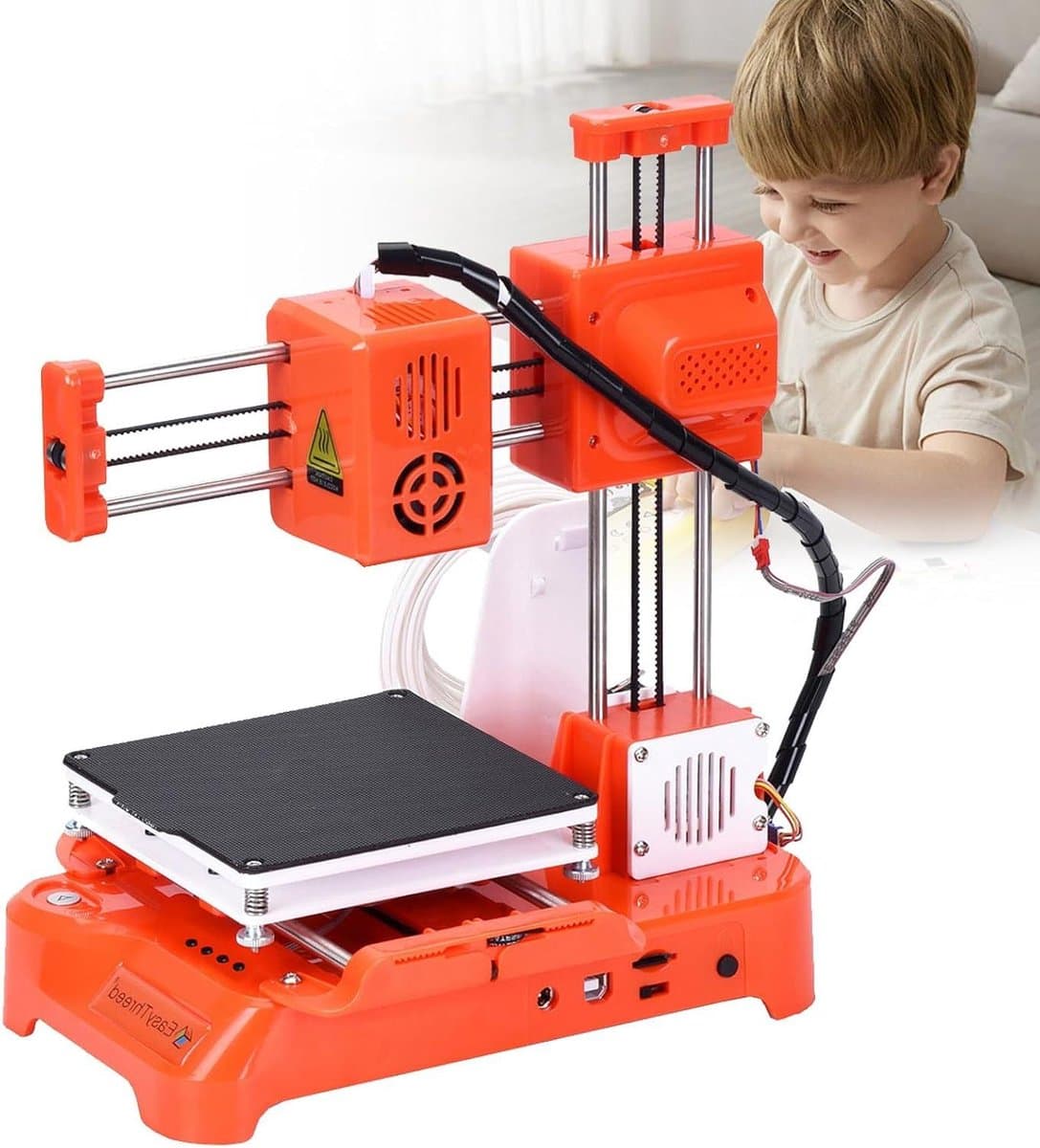 Mini 3D Printer - Desktop Kit Hobby Printer - Speelgoed Modellen Printen - Zelfnivellerend - 100x100x100 mm - Wit