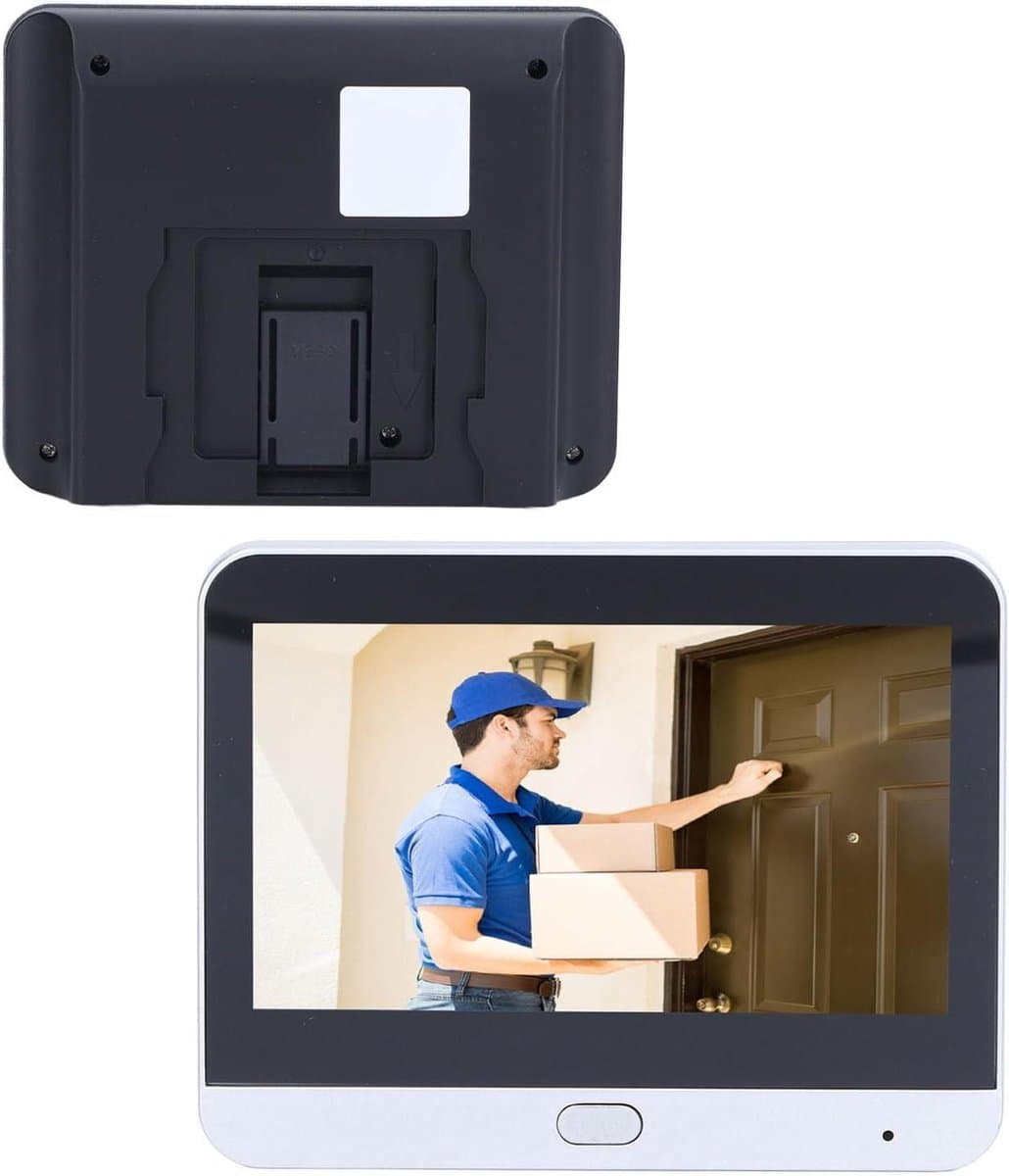 Videodeurbel Systeem - Slimme Deurcamera - Huisbeveiliging - 4.3 Inch Scherm - 1080p HD - Zwart