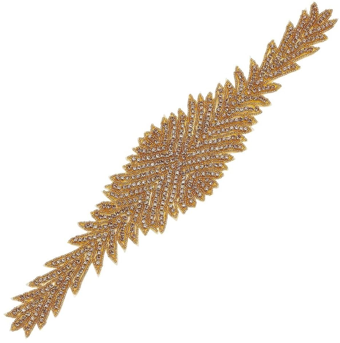 Dailygoods- Strass Applicatie Gouden Bloem - Strass Patches - Glas Strass Steentjes - Versiering - Applicaties voor Trouwjurk - Decoratieve Bevestiging - Decoratiepatch