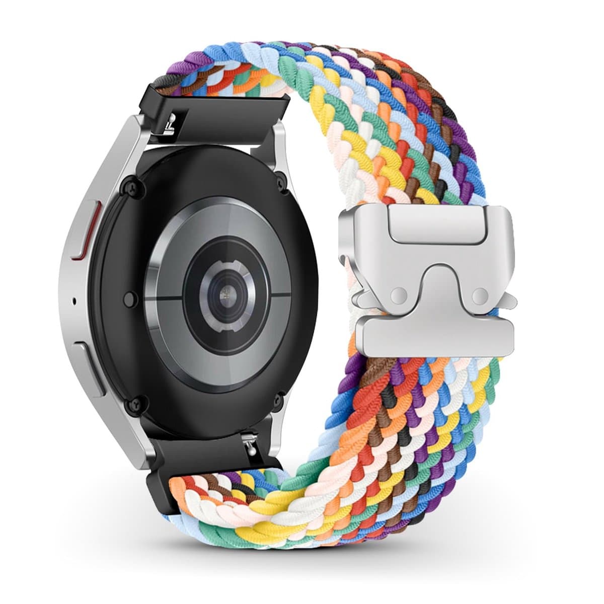Dailygoods - Nylon Horlogeband voor Diverse Smartwatches 20 mm - Rainbow
