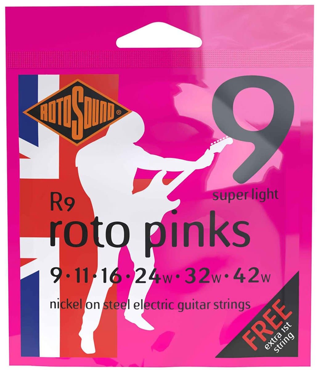 Snarenset elektrische gitaar - Rotosound R9 - Nickel wound - 9-42 - Super light gauge