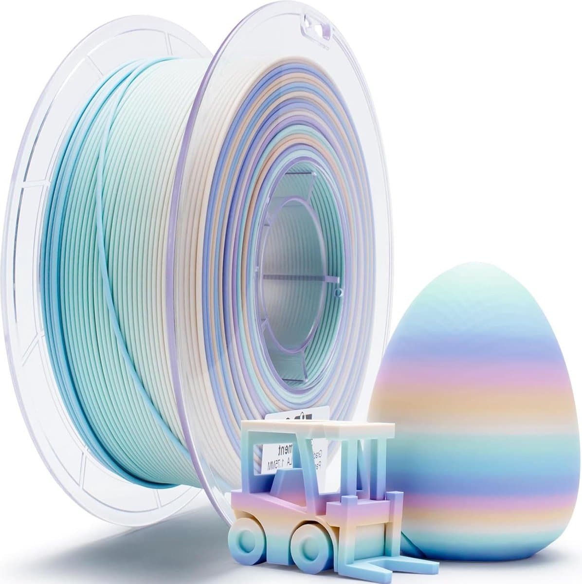 Matte Multicolor Gradient Change 1.75mm PLA Filament for 3D Printers - 1KG