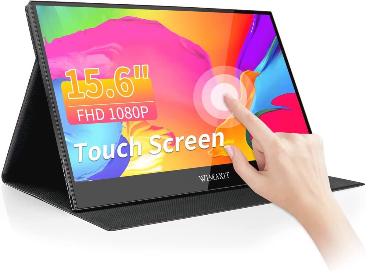15,6 Inch Draagbare Touch Monitor met Full HD en VESA Bevestiging - Perfect voor Laptop en Gaming