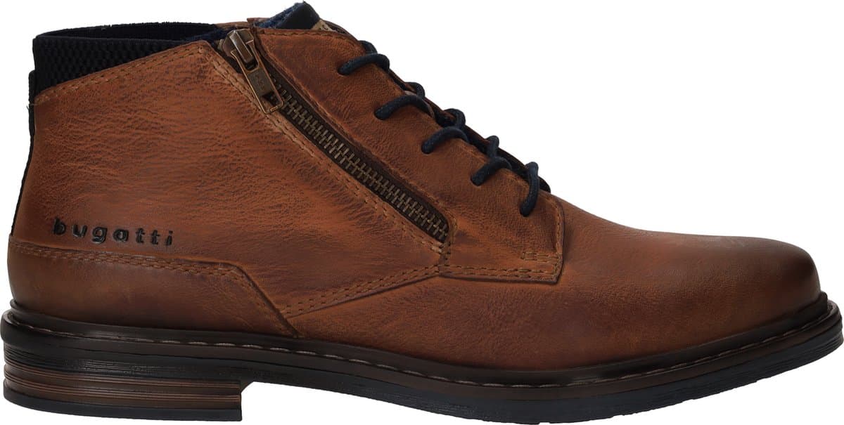 Bugatti Veterschoenen Hoog Veterschoenen Hoog - Cognac - Maat 44