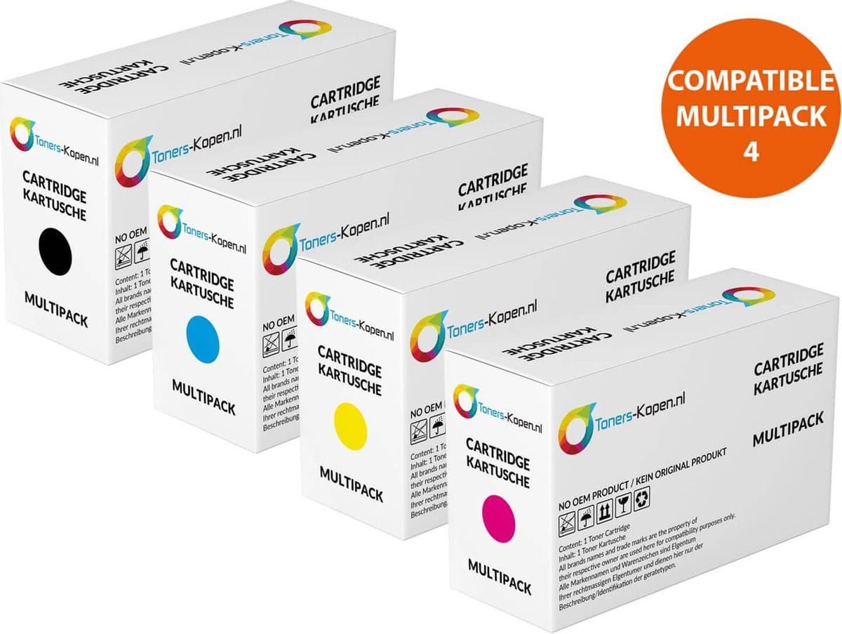 Utax CDC5520 CDC5525 206Ci 256Ci - Huismerk Toner Set 4x - Zwart 12000pag Cyaan Magenta Geel 6000pag - 652511010 652511011 652511014 652511016 - Triumph Adler DCC6520 DCC6525 - 652511010 compatible 652511010 alternatief Utax toner Remanufactured