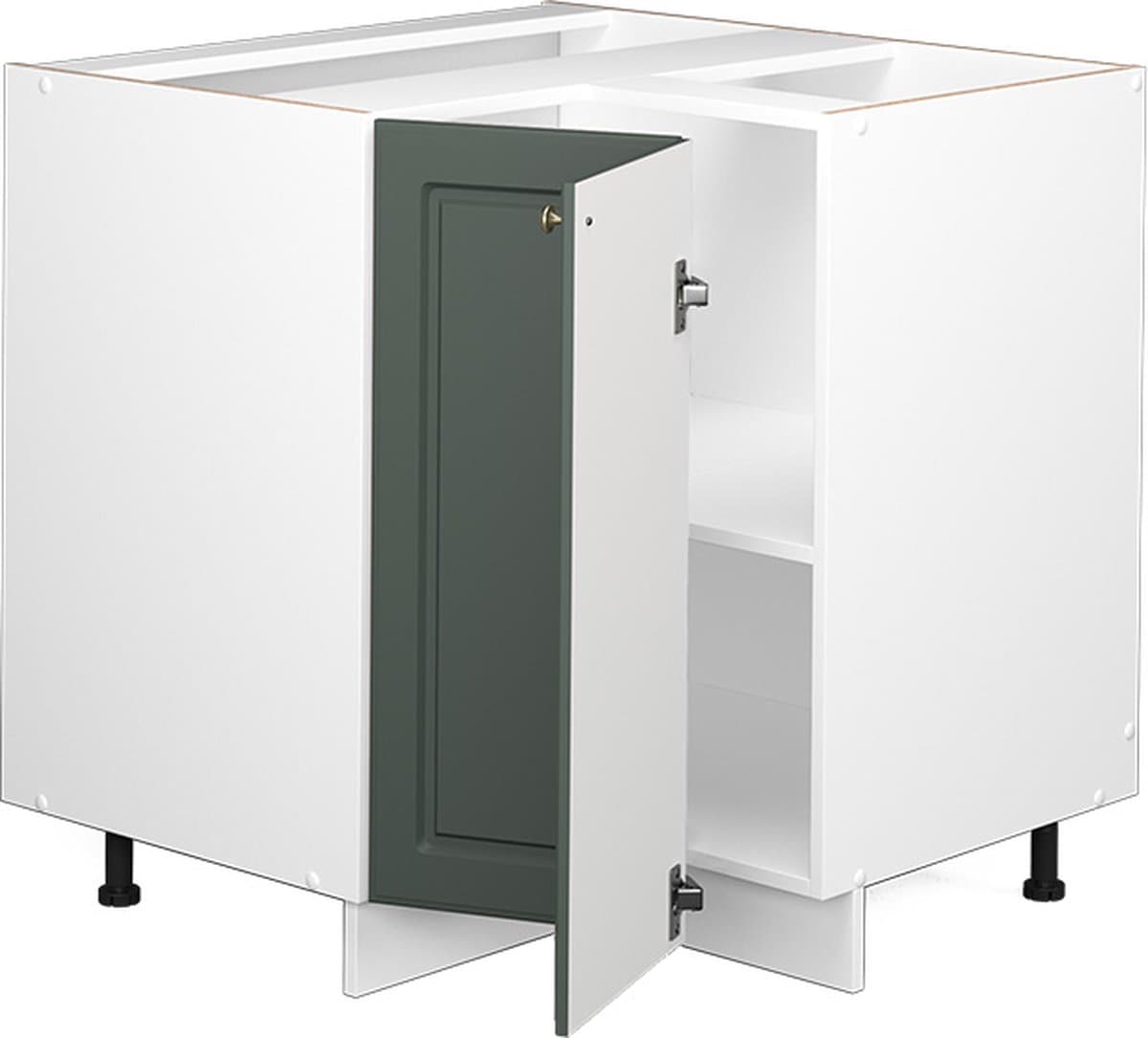 Vicco Fame-Line Hoekkast – 80.5 cm, WB Marmer Groen-Goud Landhuis