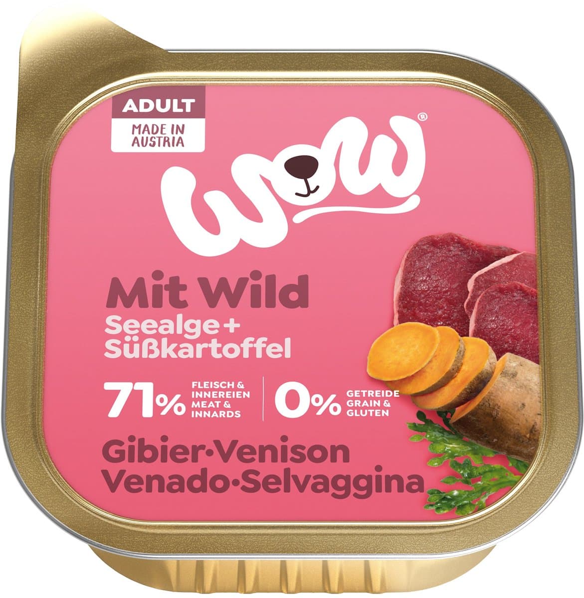 WOW! Adult hondenvoer - kuipje - wild - 11 x 150 g