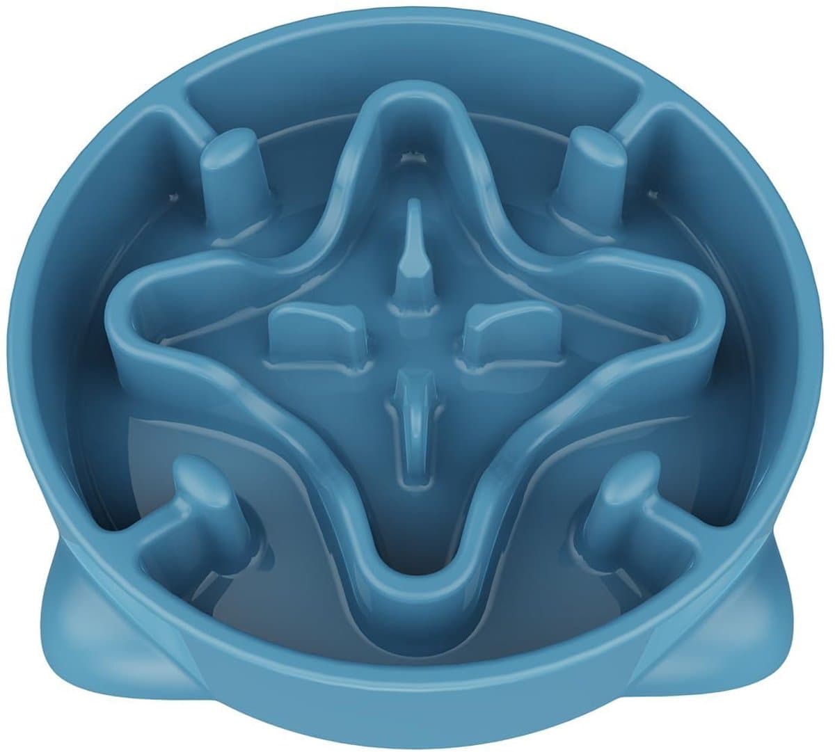 My Ninki ® Vertraagde Eetbak voor Honden, 22 cm, Voedselverrijker, Antislip Voederbak voor Kleine en Middelgrote Honden (M, Blauw)