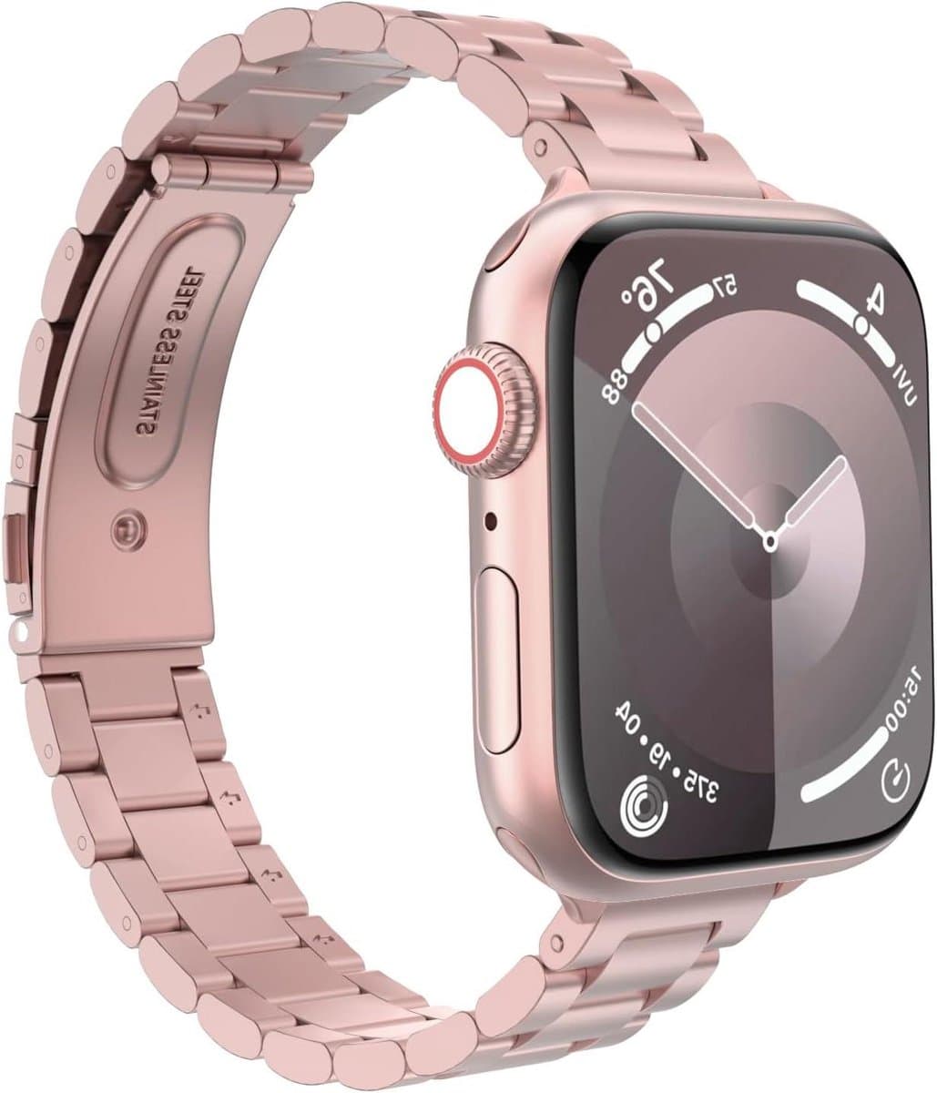 Dunne roestvrijstalen band compatibel met Apple Watch - 42 mm/44 mm/45 mm/49 mm