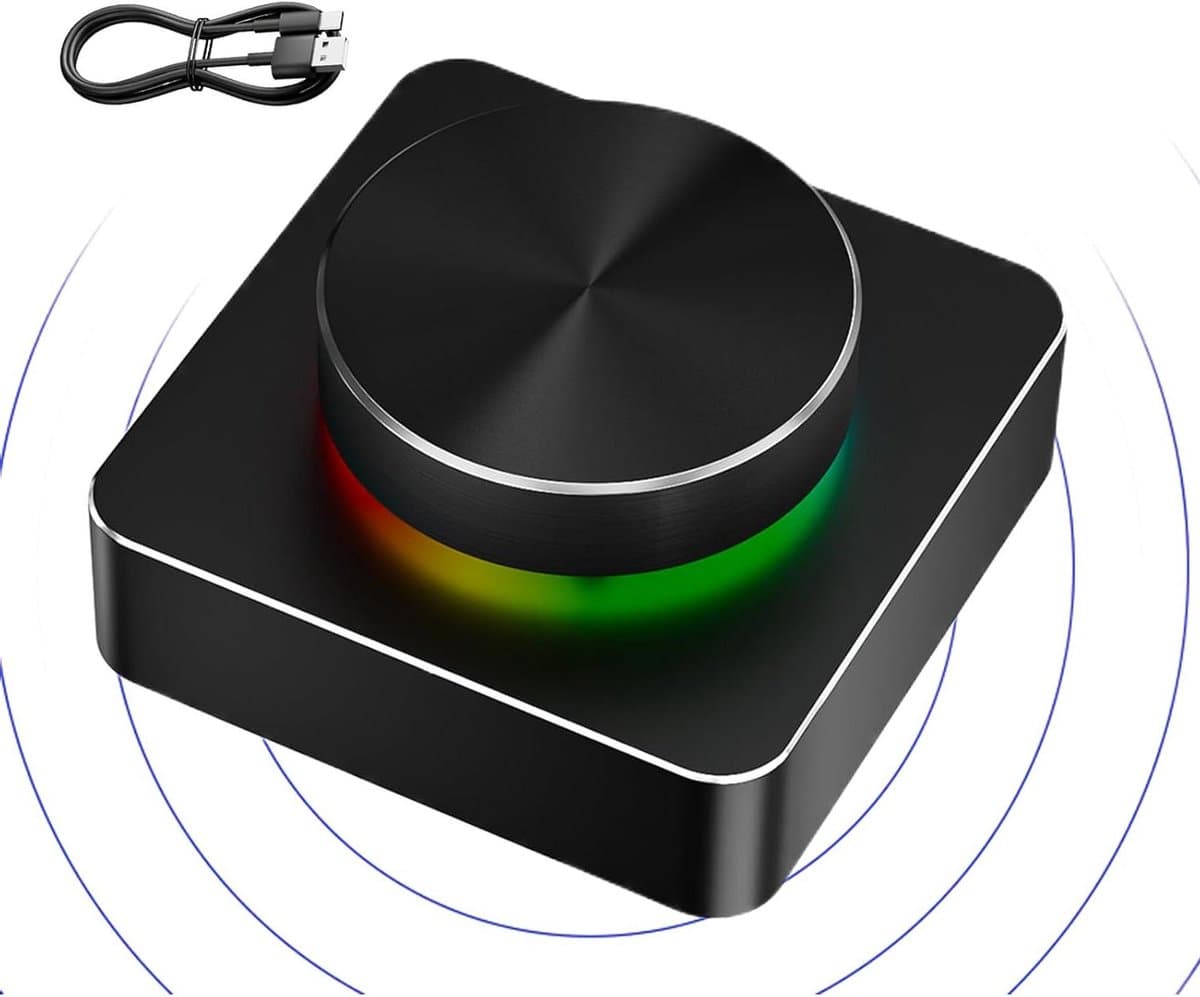 Draadloze Volume Knop - PC Volume Controller - Media Bediening - Instelbare RGB Verlichting