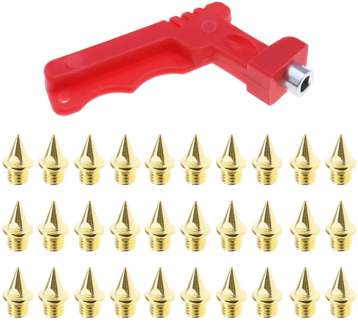 MTTproducts- Schoen Spikes 30 Stuks - Stalen Spikes 7mm - Spike Moersleutel - Antislip - Roestbestendig - Voor Sportschoenen - Atletiek Spikes
