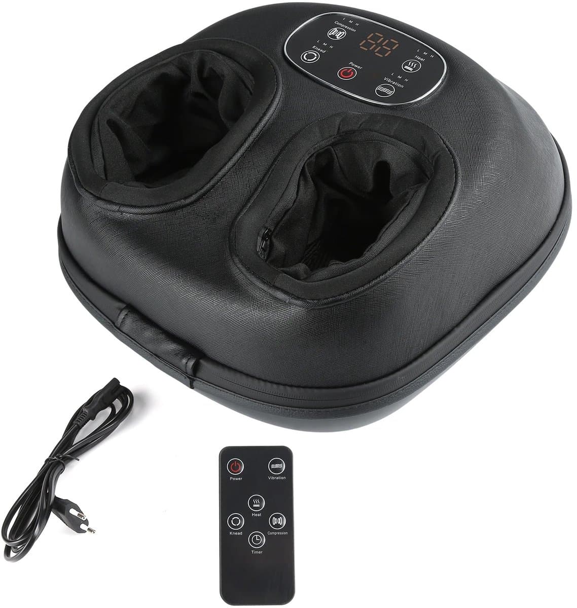 Linkforu - Voetmassageapparaat - Shiatsu - Compressie - Warmtefunctie - Vibratie - 3 Intensiteiten - Afstandsbediening - Ontspanning Thuis