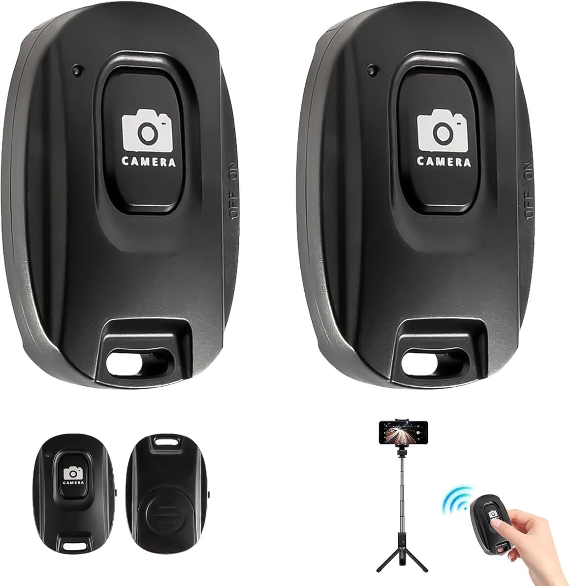 Draadloze Selfie Afstandsbediening - Camera Trigger - Foto Video Maken - Universele Compatibiliteit - 3x2x1 cm