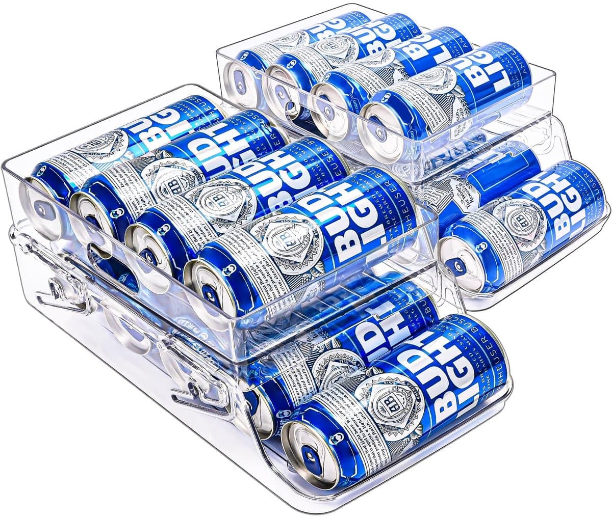 Dailygoody - Can Organizer - Drankdispenser - Ruimtebesparend - Transparant - Koelkast Organizer - Geschikt voor 12-16.9oz - 9 Compartimenten