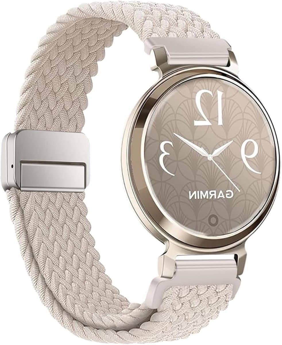 Verstelbare Nylon Sportband voor Garmin Lily 2 - Unisex, Elastisch en Magnetisch, Ideaal voor Actieve Lifestyle en Comfortabel Gebruik