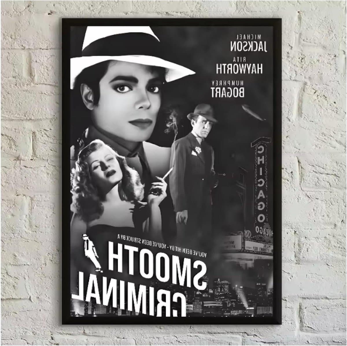 Poster Michael Jackson - Canvas Schilderij Muurdecoratie - Wanddecoratie Huis - HD-print Premium Canvas - 50 x 70 Cm