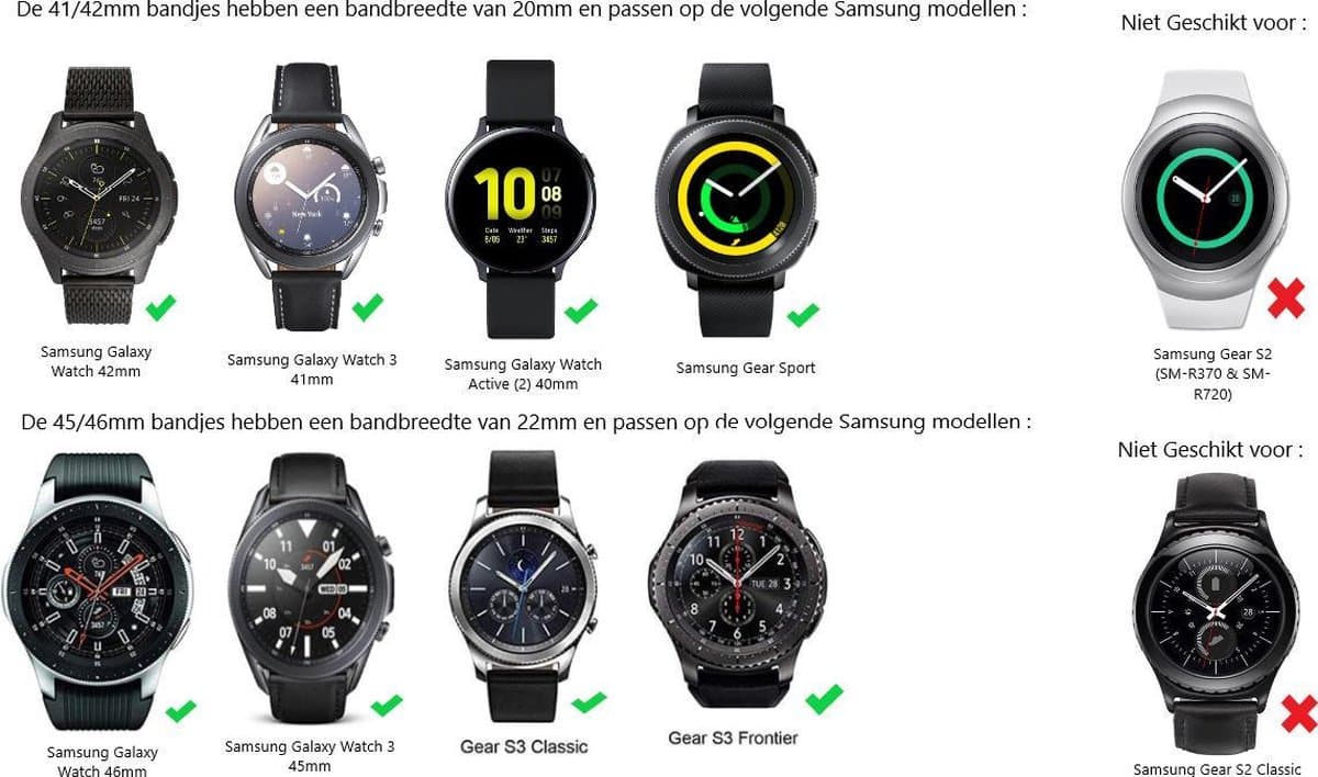 Stalen band – geschikt voor Samsung Galaxy Watch (45mm / 46mm) – zwart (draak design)