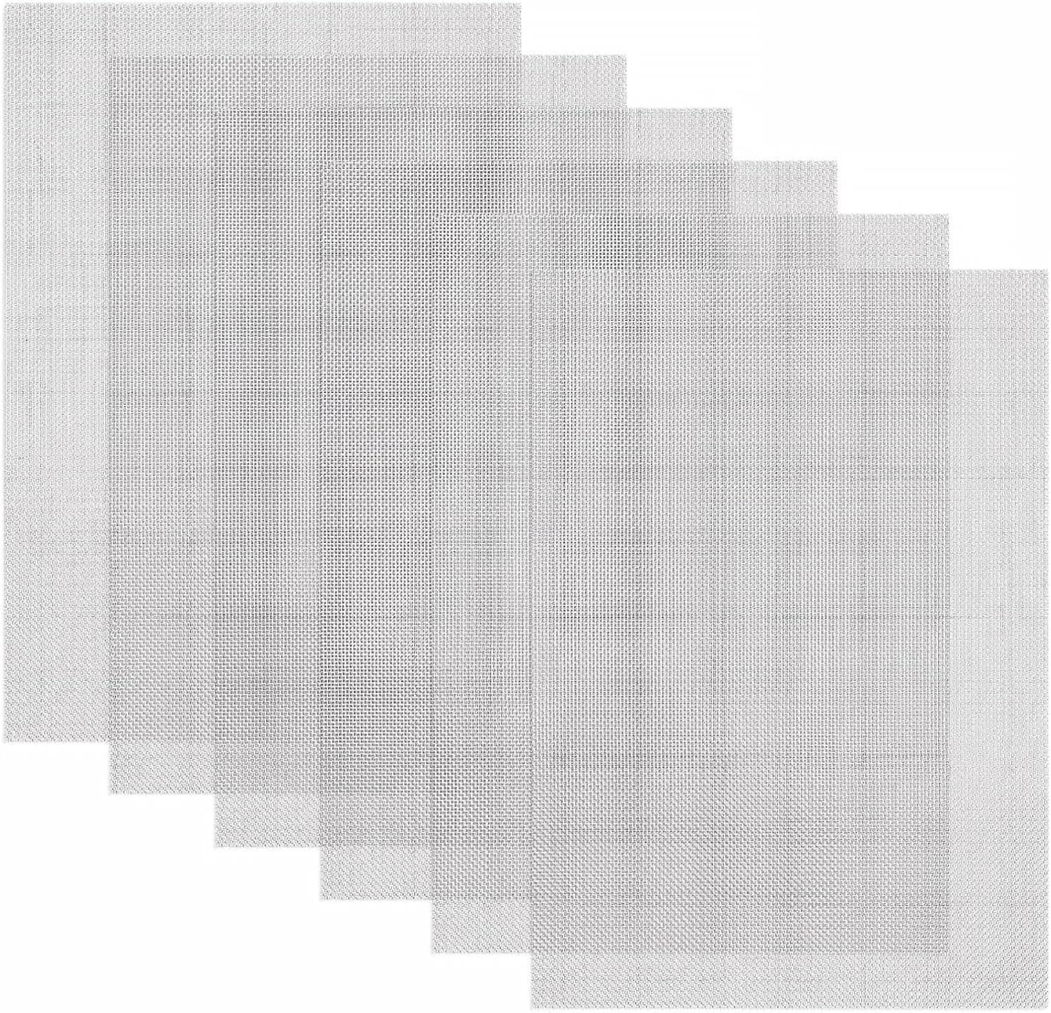 Set van 6 RVS Gaasplaten voor Ongediertebestrijding, 20 Mesh, Ideaal voor Luchtstenen, Ventilatie en Filters, Afmetingen 15 x 21 cm